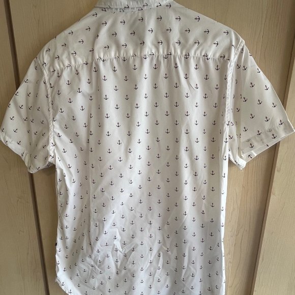 Cactus Man Anchor‎ Print Button Down Shirt Mens Size M Slim Fit RWB Ricky Singh - Picture 6 of 6